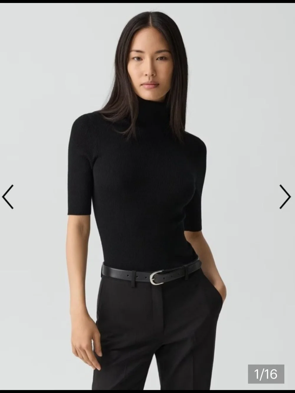 Theory Leenda Turtleneck Short Sleeves Xs $190